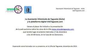 Invitacion web vinos tegueste